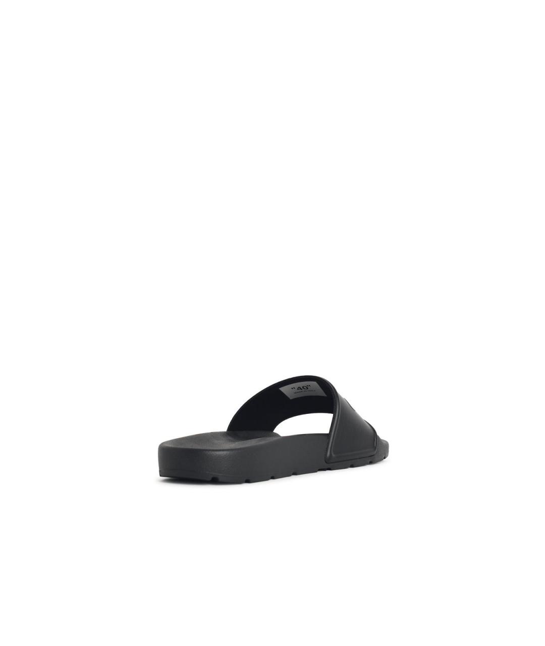OFF-WHITE Черные синтетические шлепанцы, фото 3