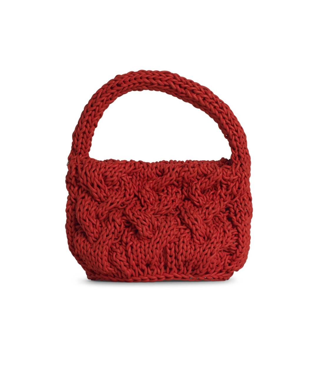 J.W.ANDERSON Оранжевая пелетеная сумка с короткими ручками, фото 1