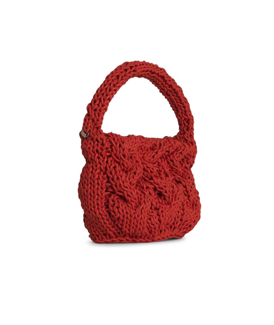 J.W.ANDERSON Оранжевая пелетеная сумка с короткими ручками, фото 2