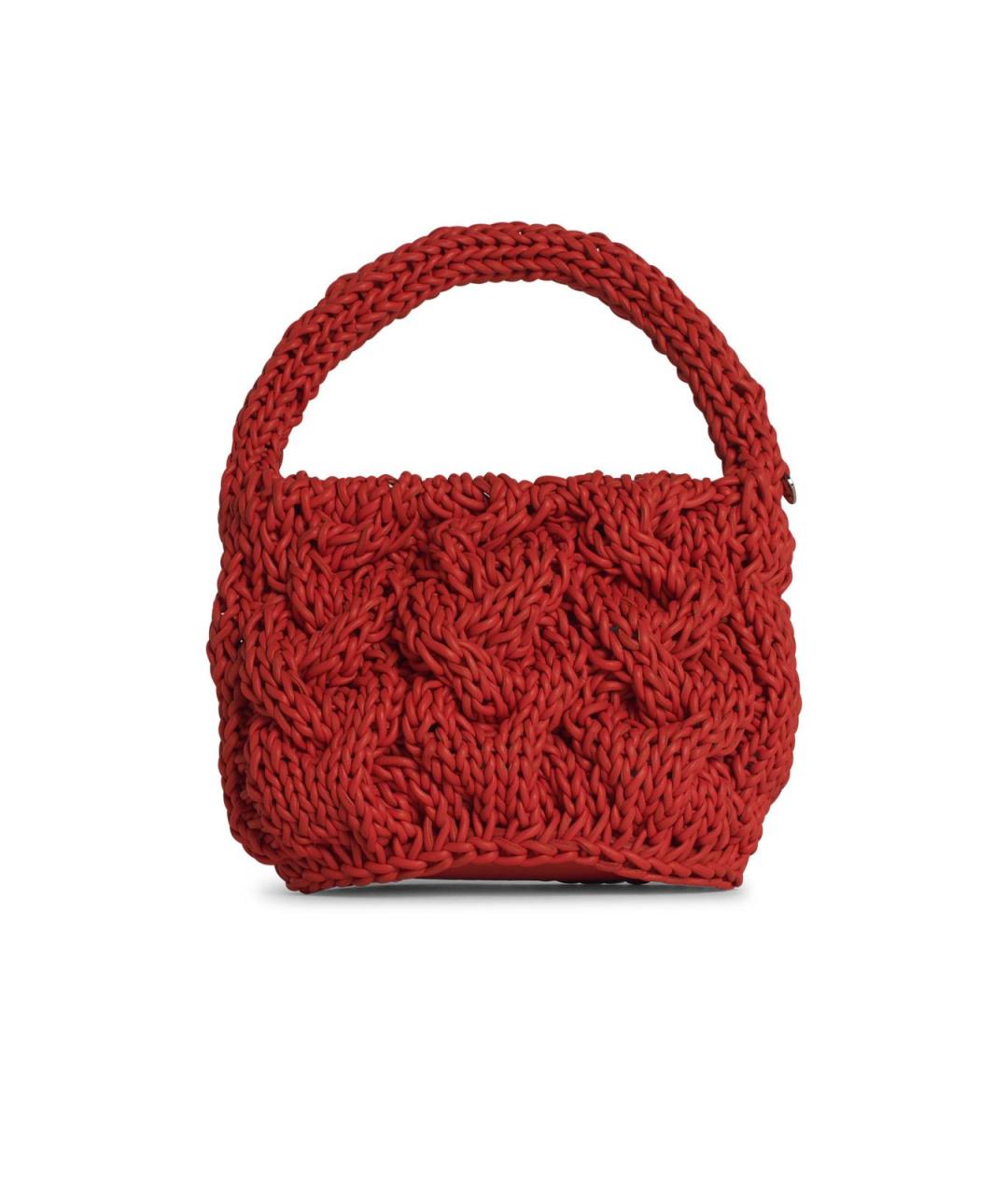 J.W.ANDERSON Оранжевая пелетеная сумка с короткими ручками, фото 3