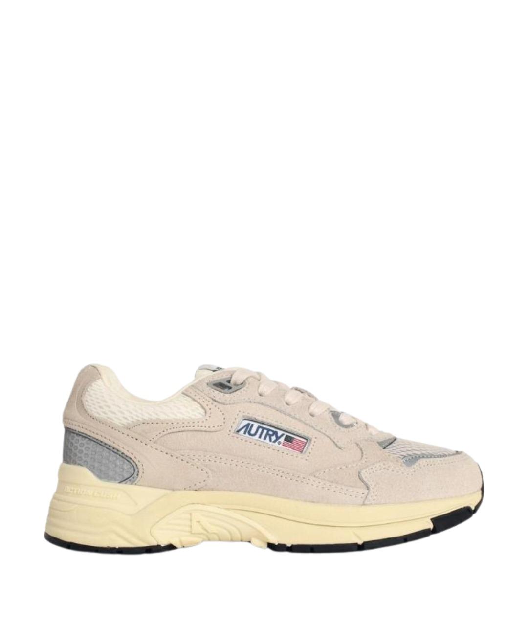 AUTRY Бежевые замшевые кроссовки, фото 1