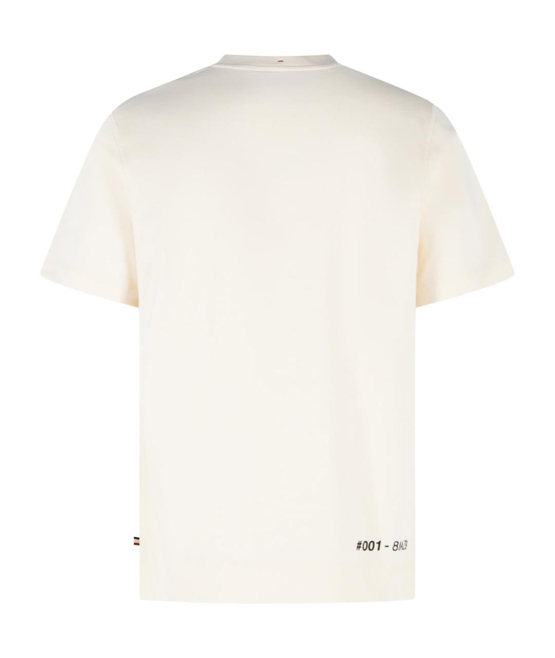 MONCLER GRENOBLE Белая хлопковая футболка, фото 3