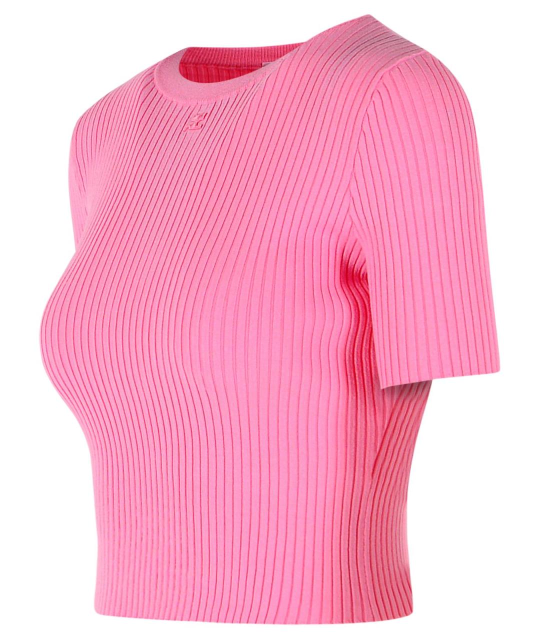 COURREGES Розовый вискозный джемпер / свитер, фото 2