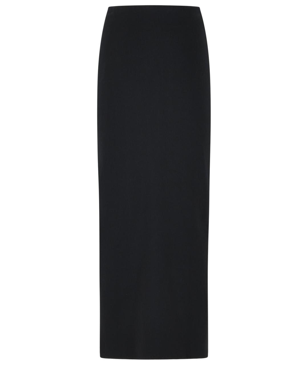 COURREGES Черная вискозная юбка макси, фото 3