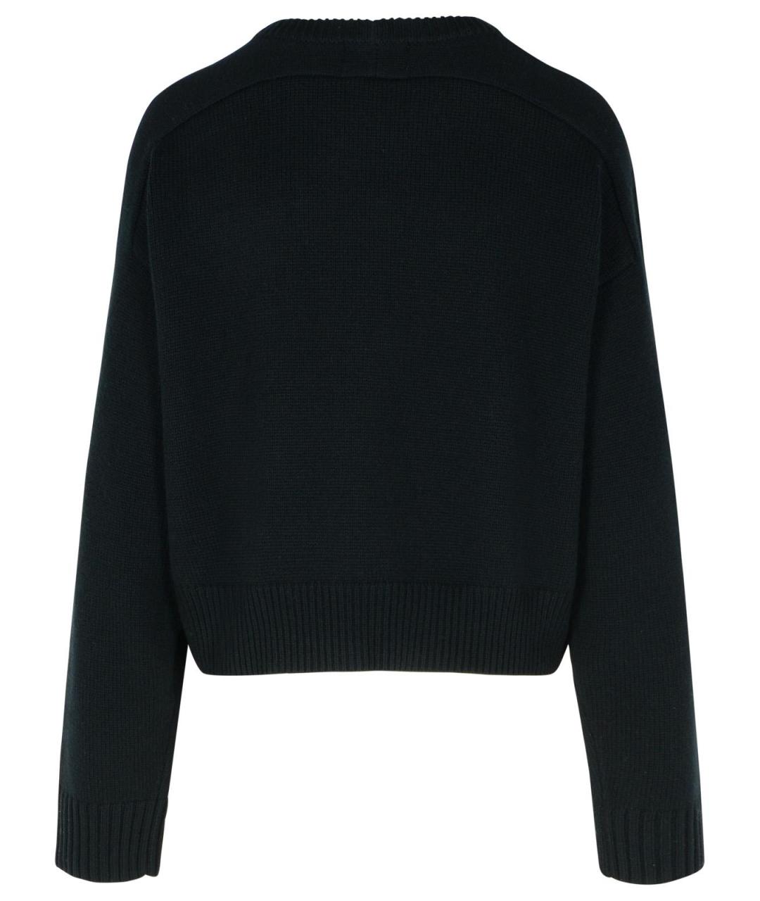 LOULOU STUDIO Черный шерстяной джемпер / свитер, фото 3