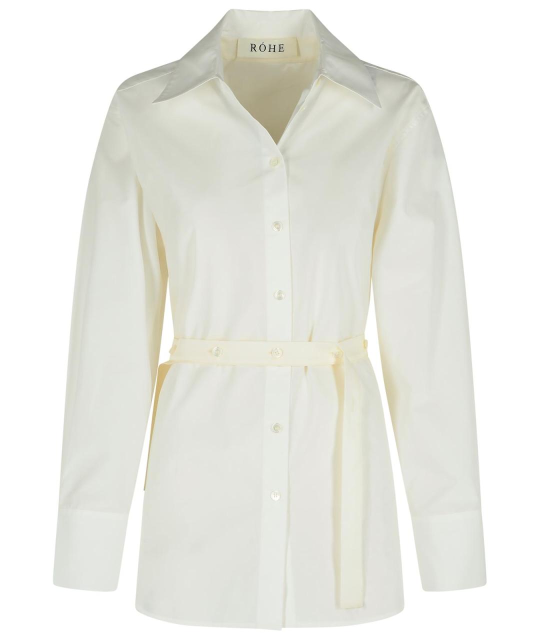 ROHE Белая хлопковая рубашка, фото 1