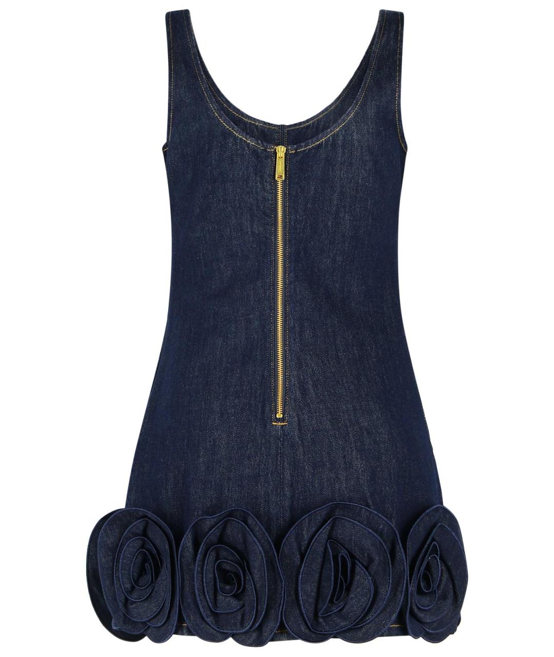 SELF-PORTRAIT Синее хлопковое повседневное платье, фото 3