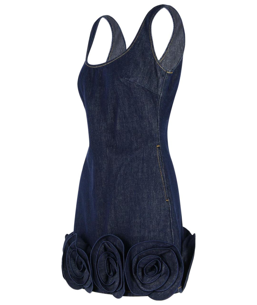 SELF-PORTRAIT Синее хлопковое повседневное платье, фото 2