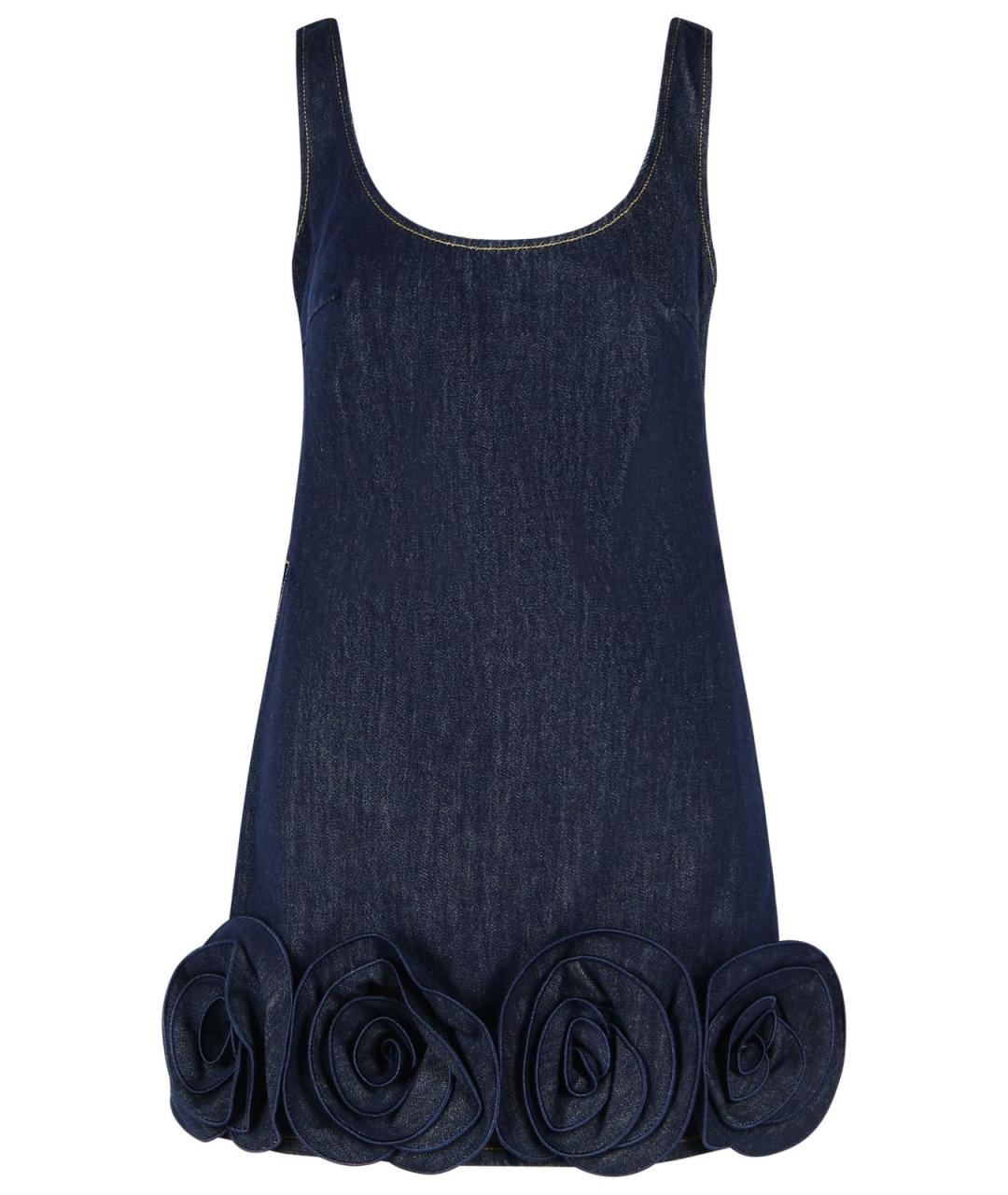 SELF-PORTRAIT Синее хлопковое повседневное платье, фото 1