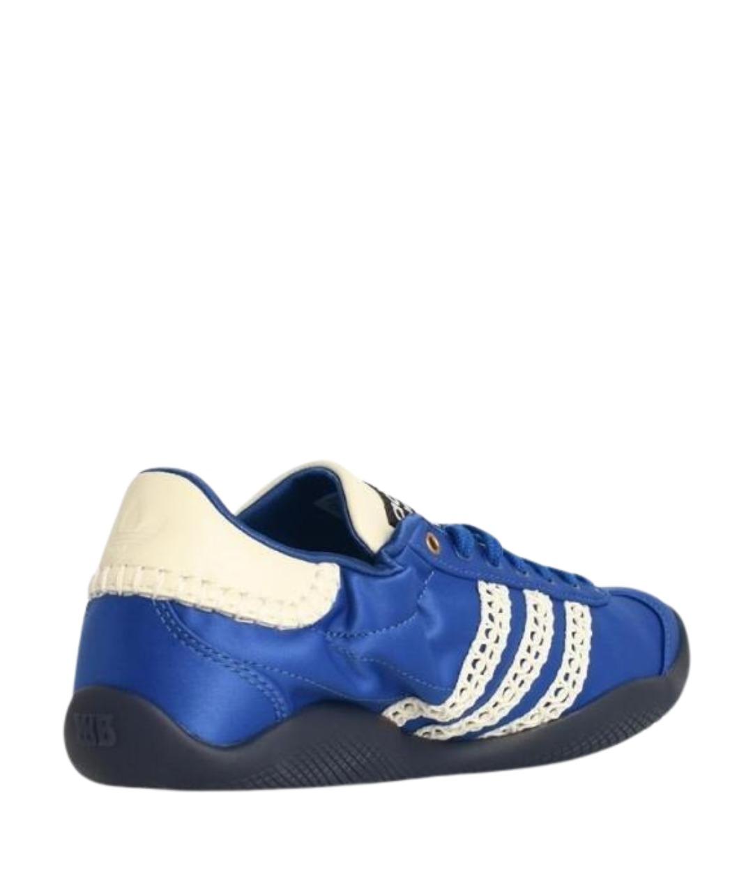 ADIDAS Синие кожаные кроссовки, фото 3