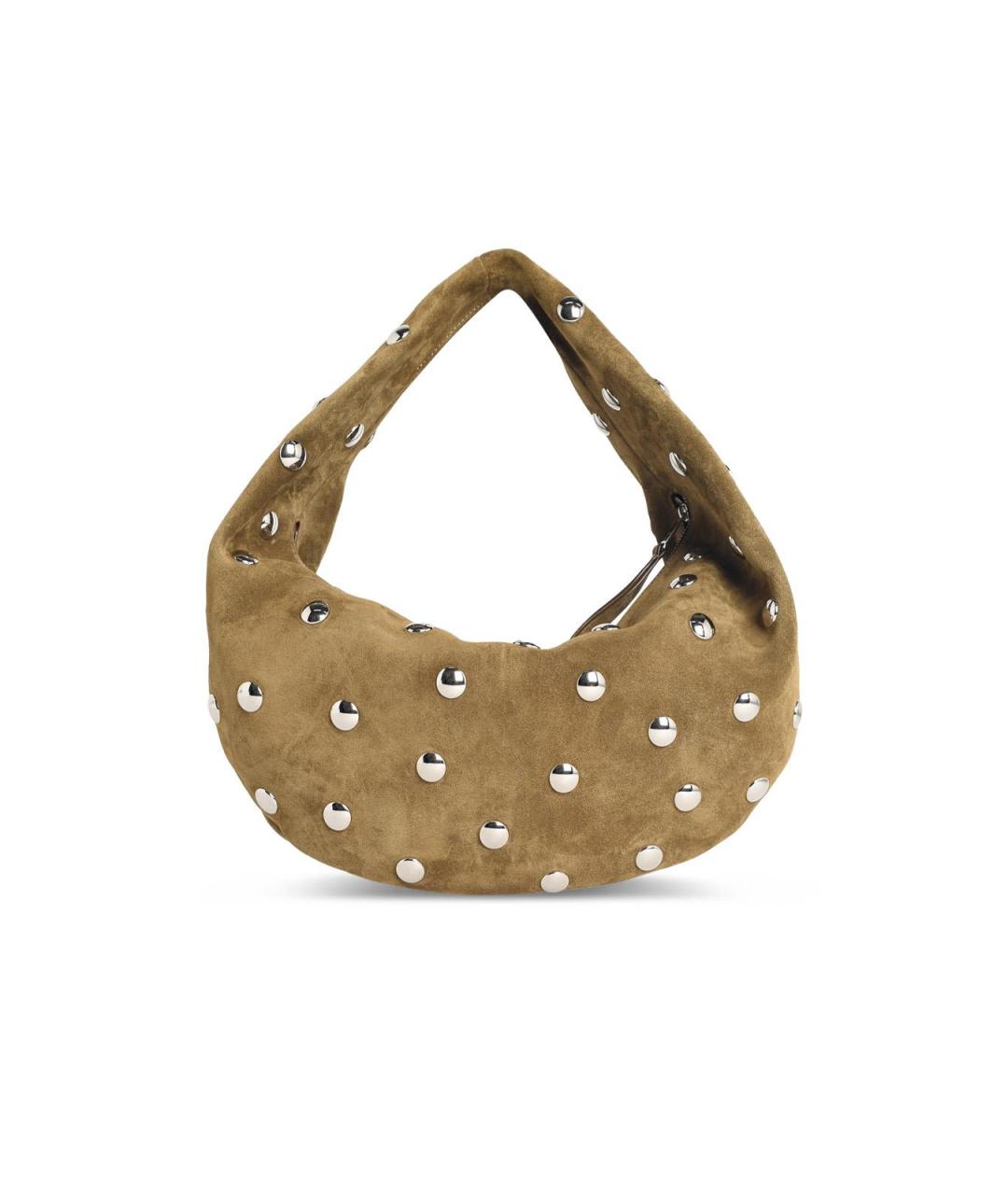 KHAITE Зеленая замшевая сумка через плечо, фото 3