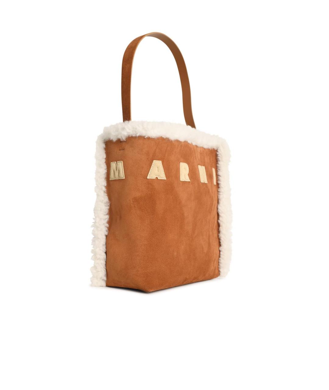 MARNI Коричневая замшевая сумка через плечо, фото 2