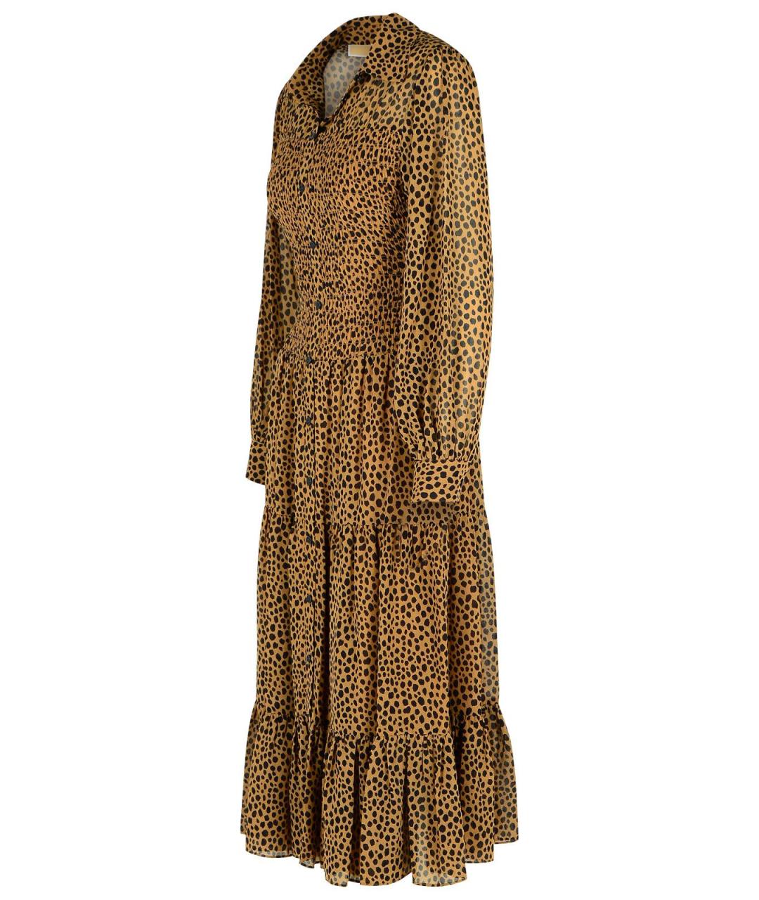 MICHAEL MICHAEL KORS Коричневое полиэстеровое повседневное платье, фото 2