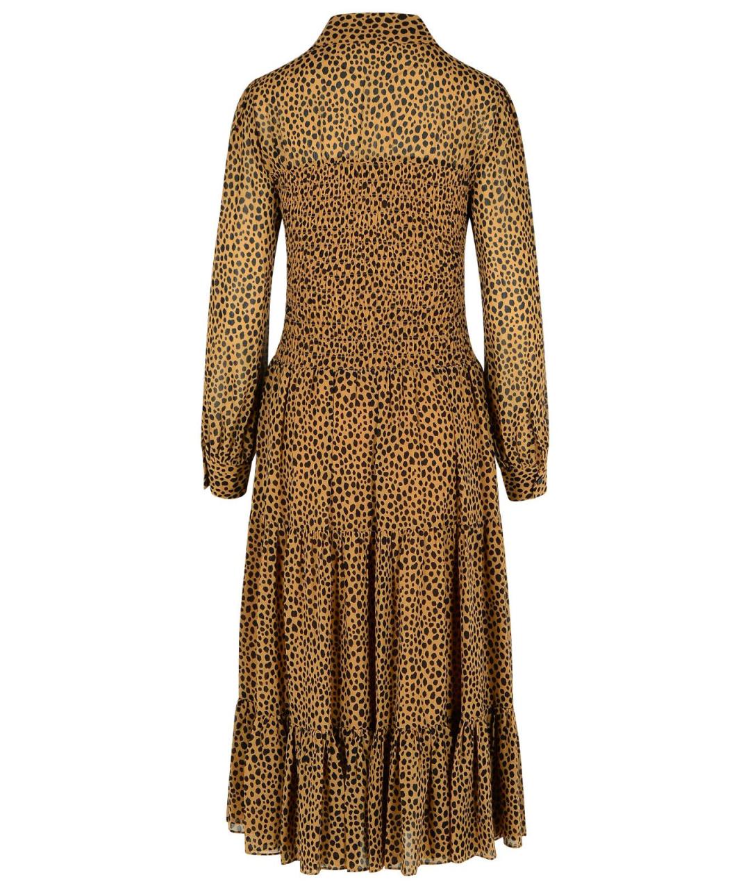 MICHAEL MICHAEL KORS Коричневое полиэстеровое повседневное платье, фото 3