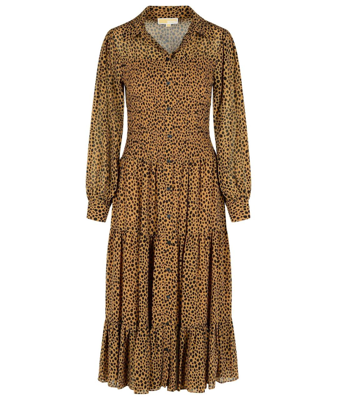 MICHAEL MICHAEL KORS Коричневое полиэстеровое повседневное платье, фото 1