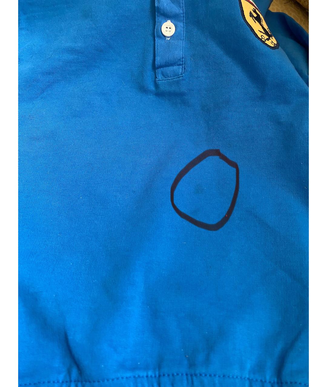 FERRARI KIDS Синяя хлопковая детская рубашка, фото 9