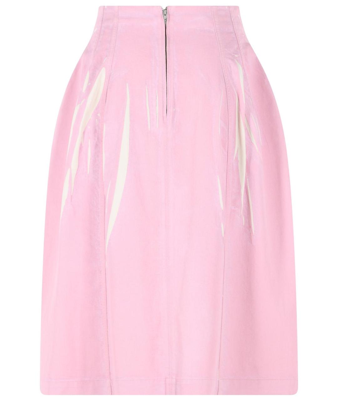 MARNI Розовая хлопковая юбка миди, фото 3