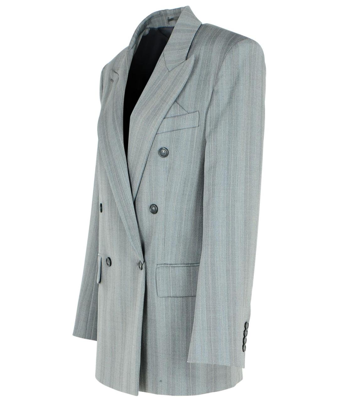 SPORTMAX Серый шерстяной жакет/пиджак, фото 2