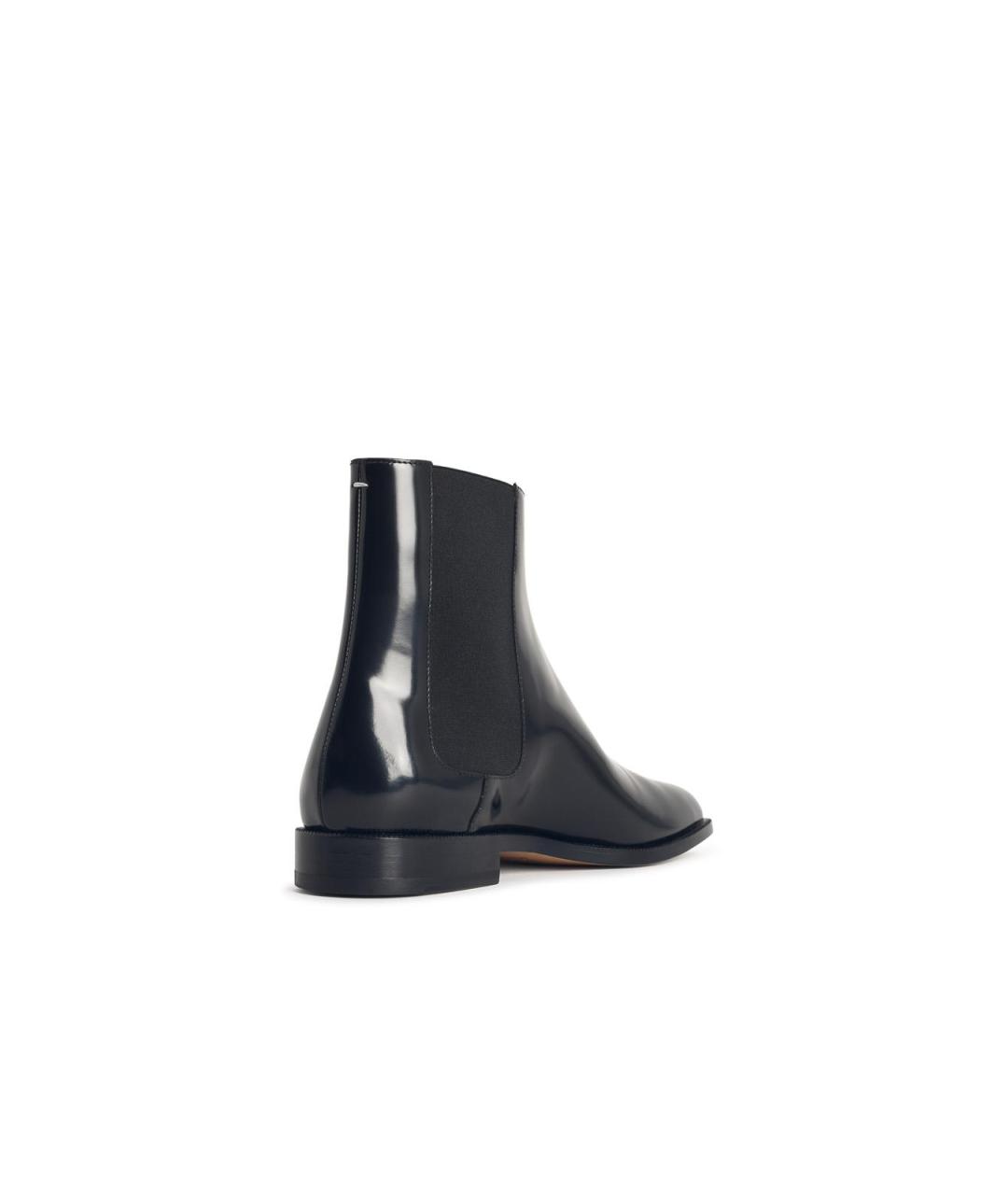 MAISON MARGIELA Черные кожаные высокие ботинки, фото 3