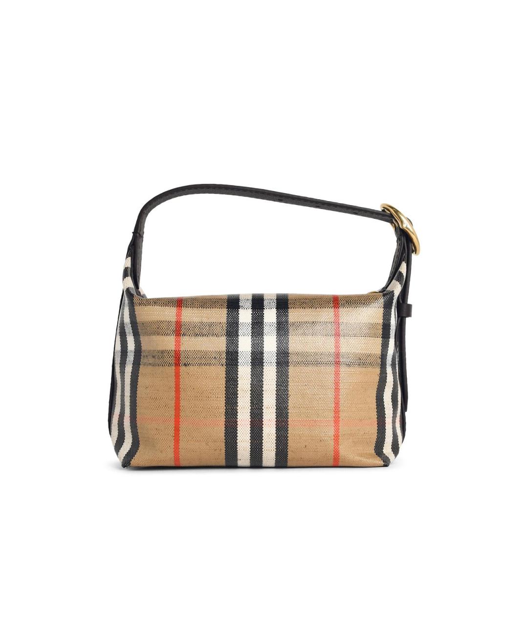 BURBERRY Бежевая хлопковая сумка через плечо, фото 3