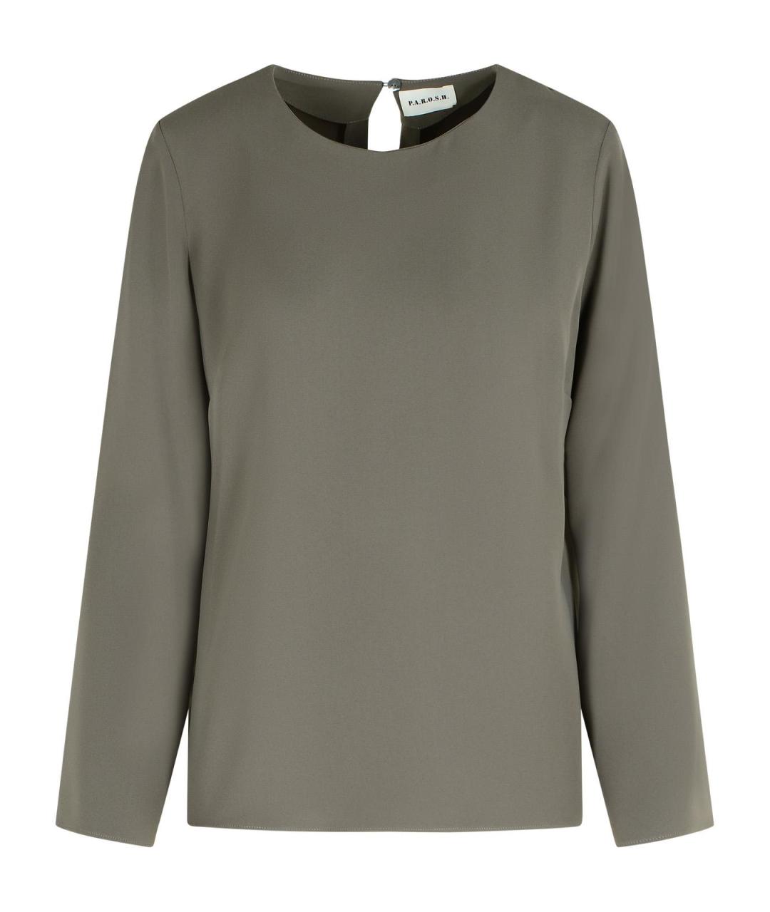 P.A.R.O.S.H. Серая полиэстеровая блузы, фото 1