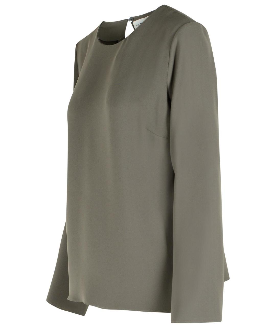 P.A.R.O.S.H. Серая полиэстеровая блузы, фото 2