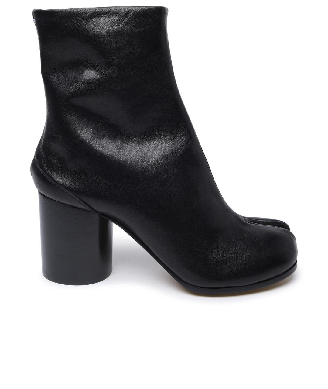 MAISON MARGIELA Черные кожаные ботильоны, фото 1