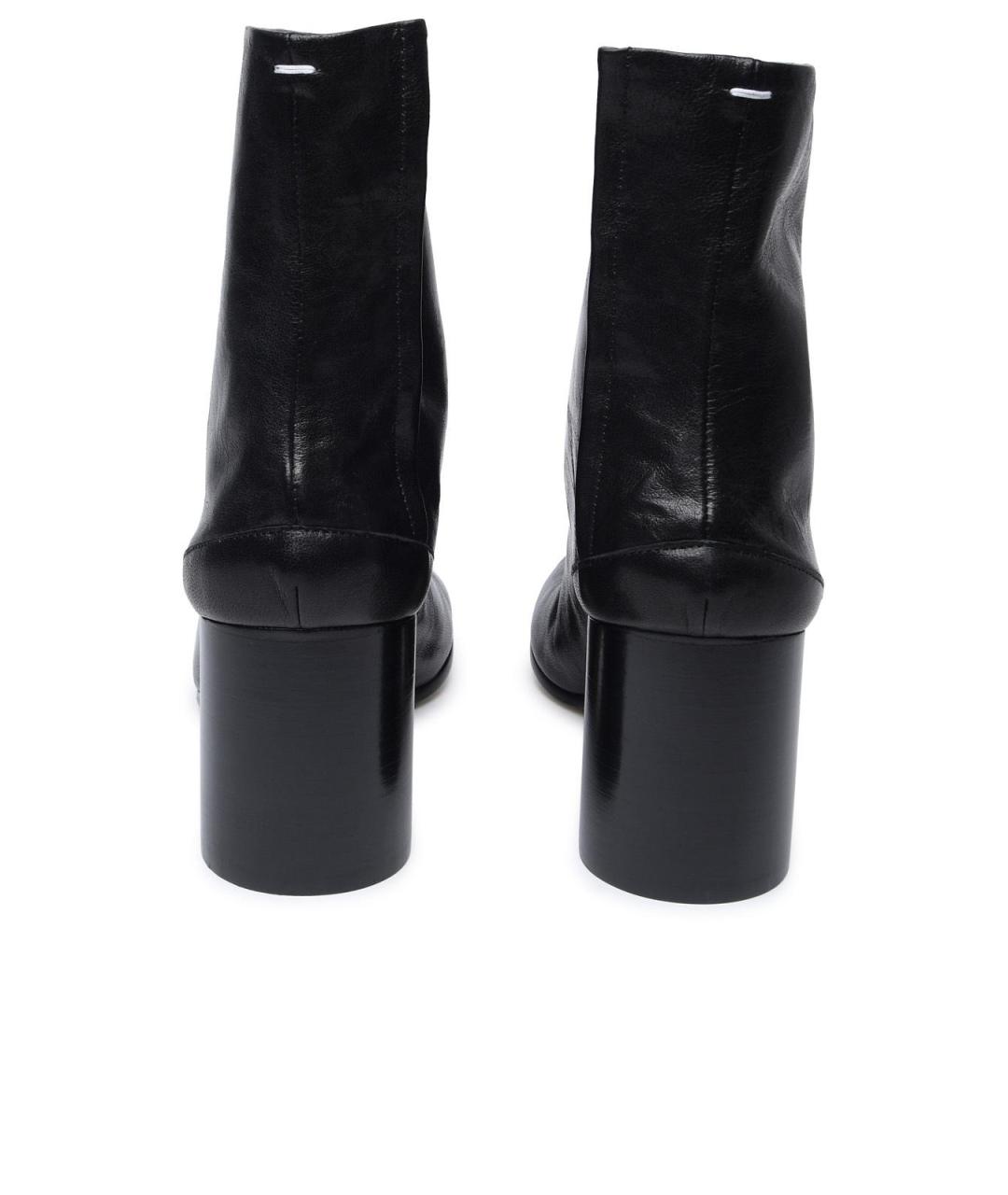 MAISON MARGIELA Черные кожаные ботильоны, фото 4