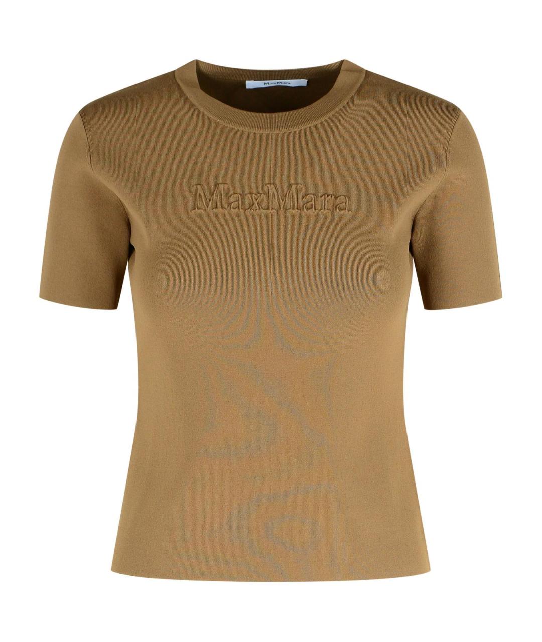 MAX MARA Коричневая футболка, фото 1