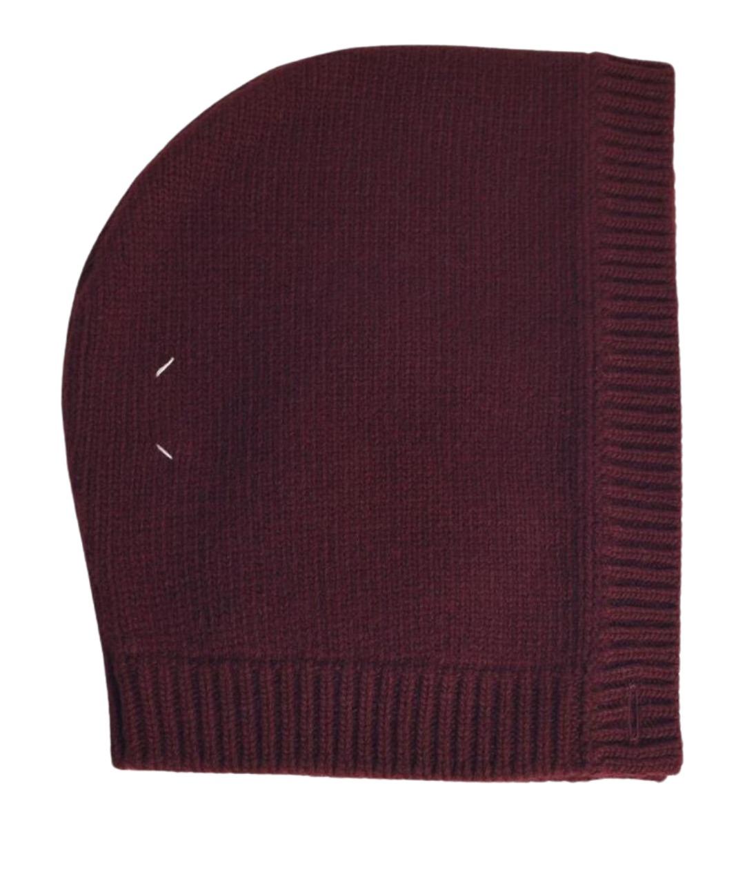 MAISON MARGIELA Бордовая шерстяная шапка, фото 1