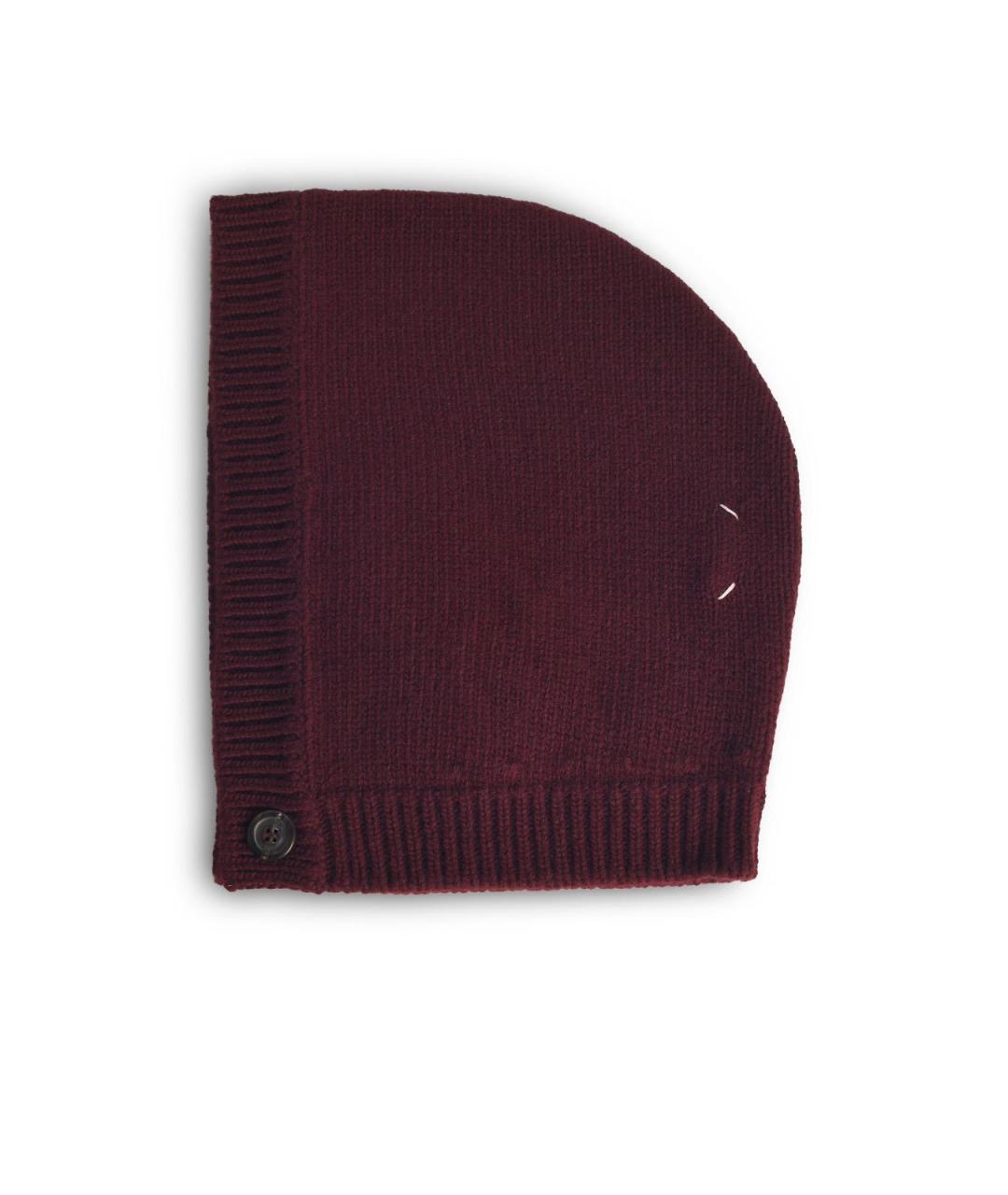 MAISON MARGIELA Бордовая шерстяная шапка, фото 2