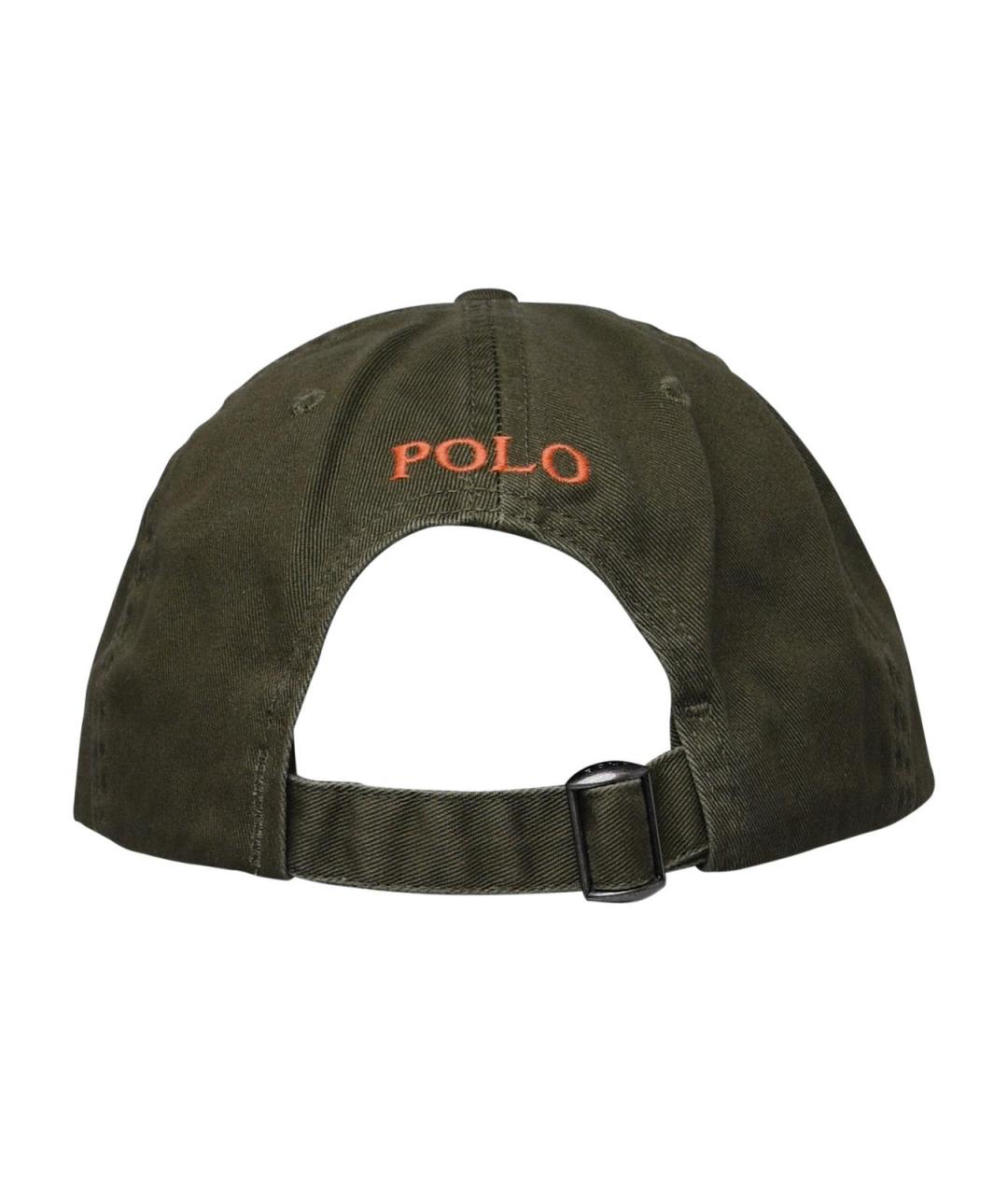 POLO RALPH LAUREN Зеленая хлопковая кепка/бейсболка, фото 3