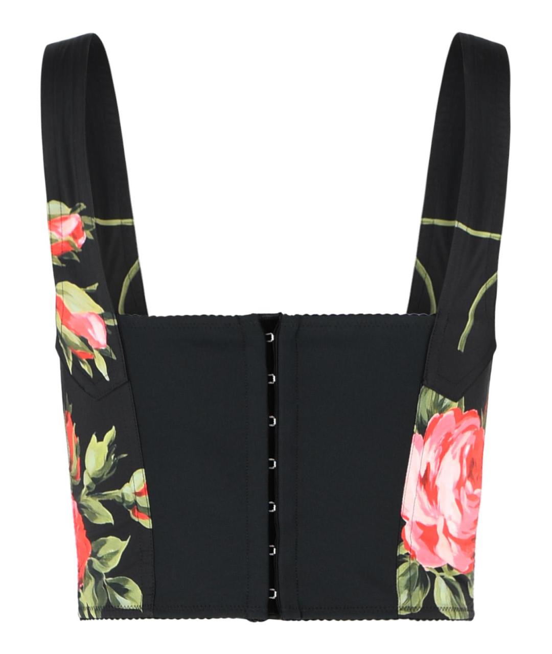 DOLCE&GABBANA Черная хлопковая майка, фото 3