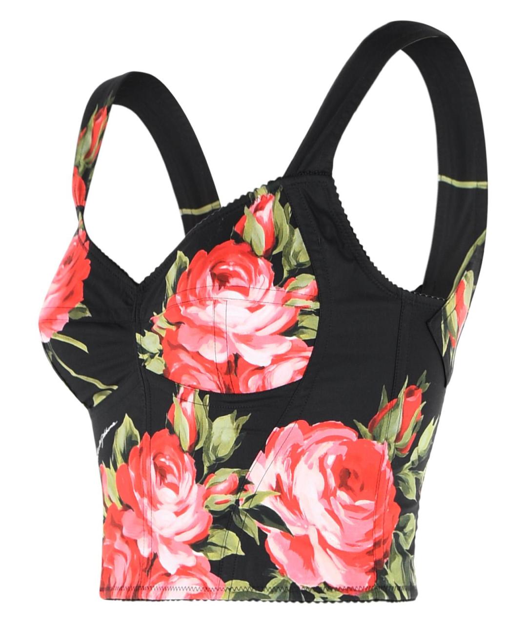 DOLCE&GABBANA Черная хлопковая майка, фото 2