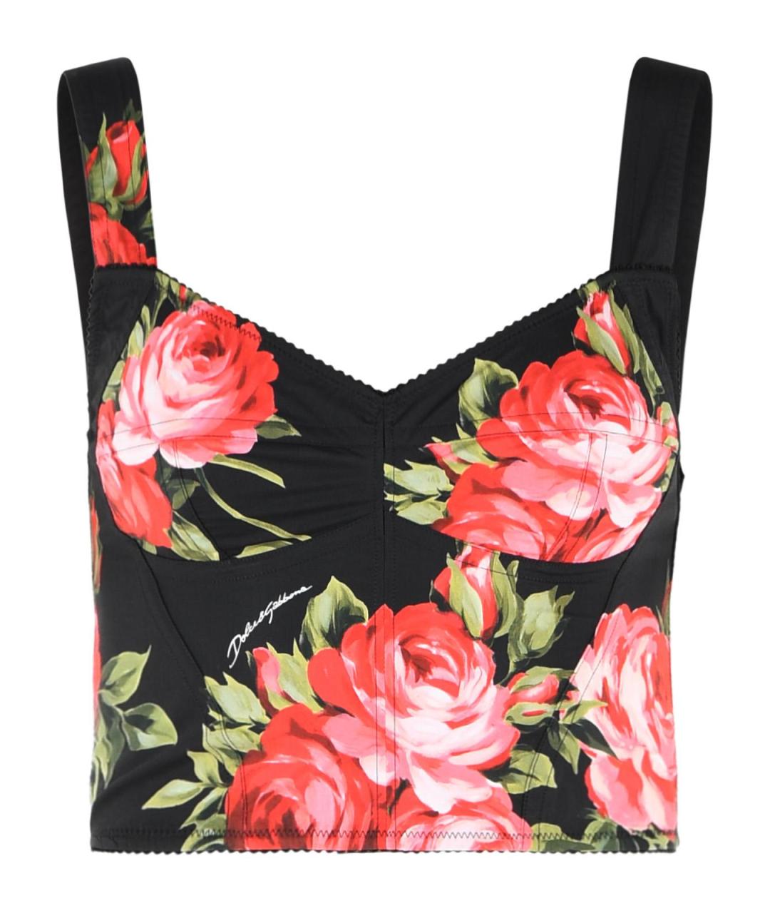 DOLCE&GABBANA Черная хлопковая майка, фото 1