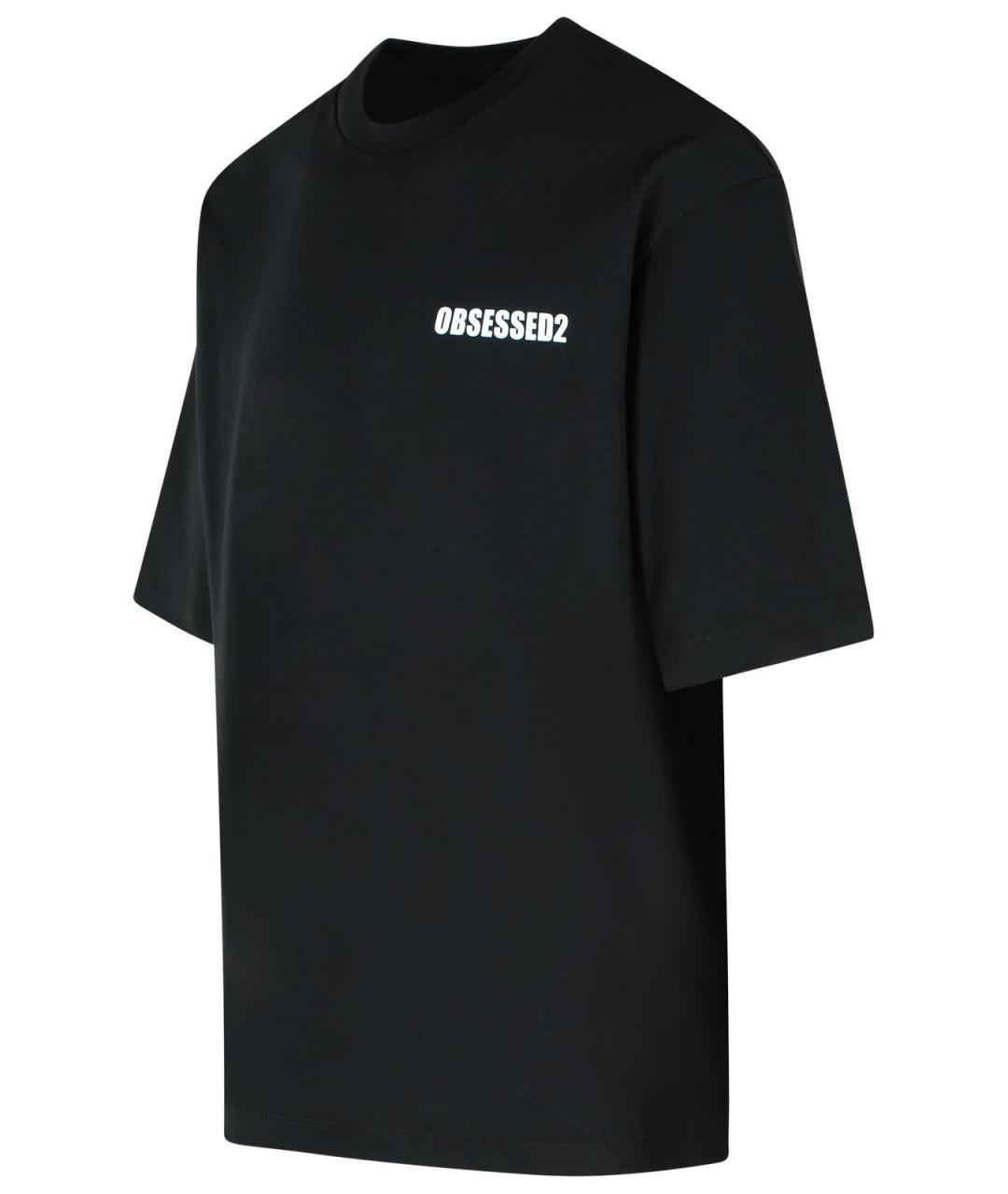 DSQUARED2 Черная хлопковая футболка, фото 2