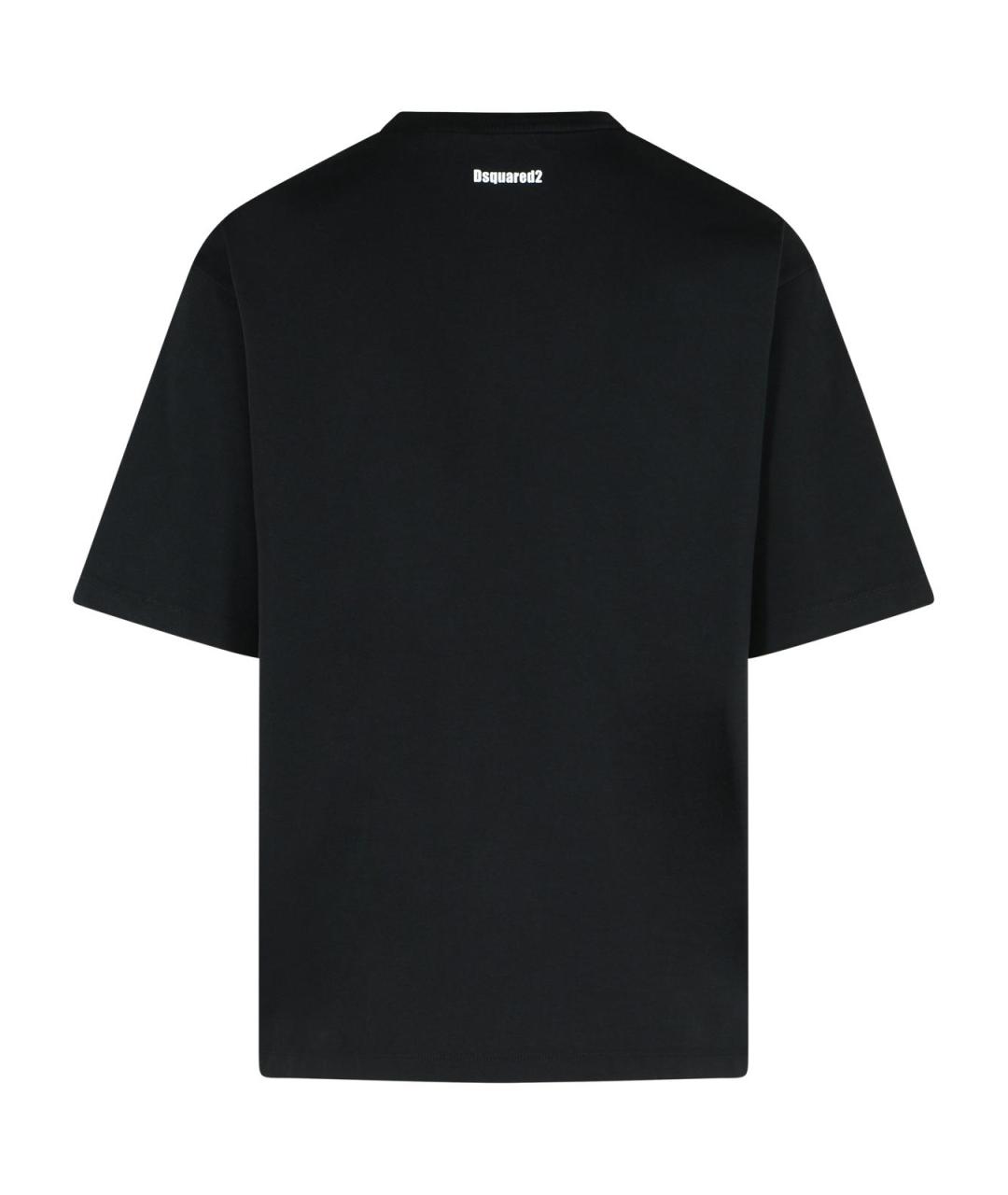 DSQUARED2 Черная хлопковая футболка, фото 3