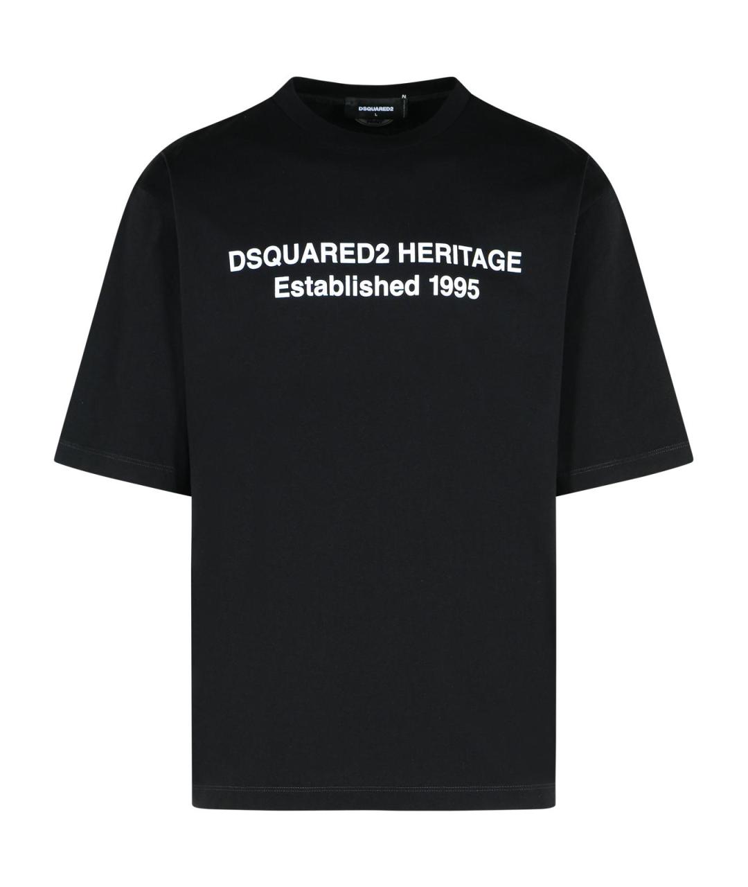 DSQUARED2 Черная хлопковая футболка, фото 1