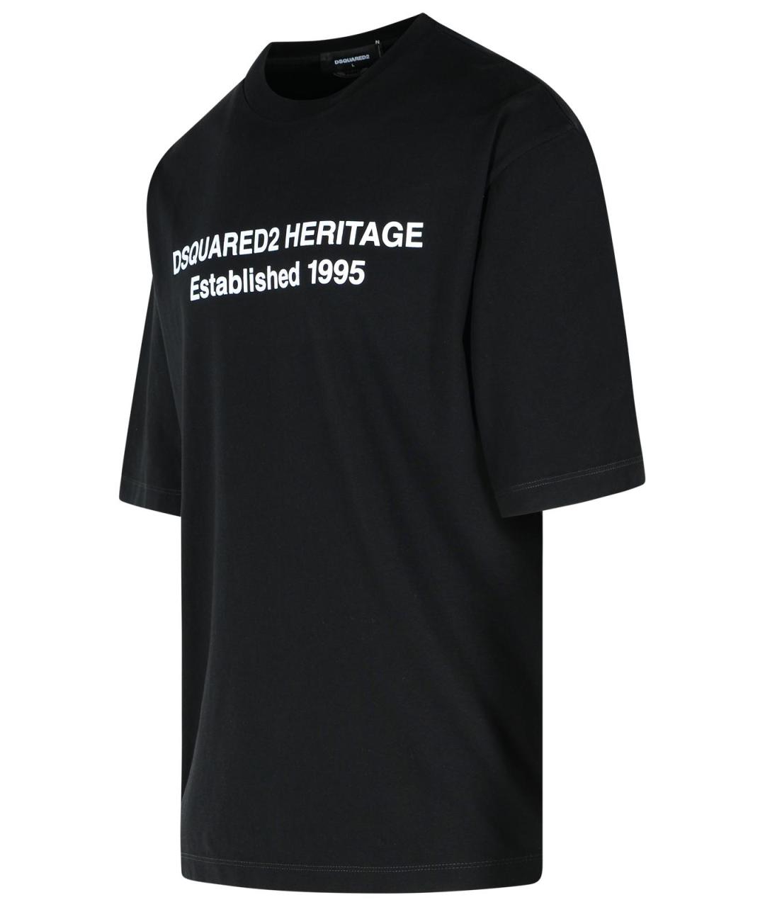 DSQUARED2 Черная хлопковая футболка, фото 2