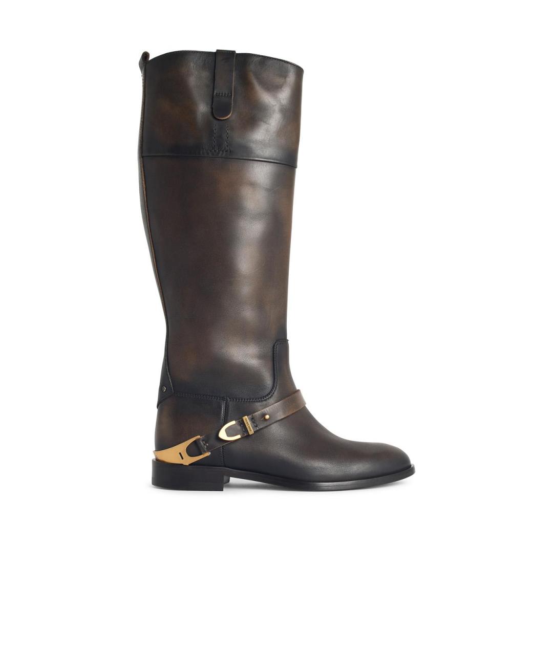 GOLDEN GOOSE DELUXE BRAND Коричневые кожаные сапоги, фото 4