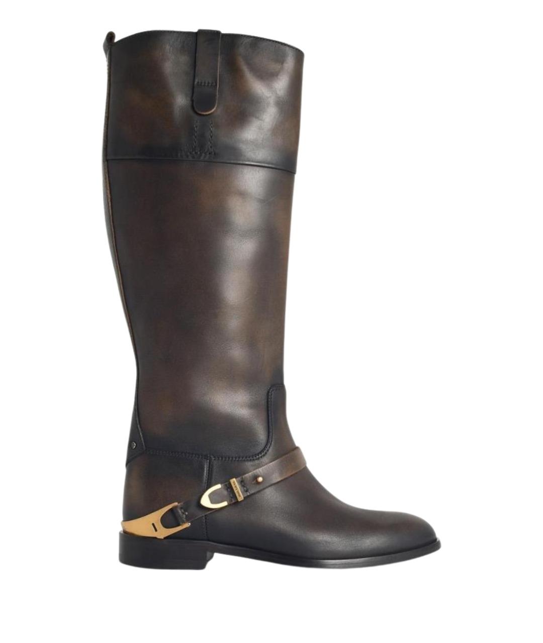 GOLDEN GOOSE DELUXE BRAND Коричневые кожаные сапоги, фото 1