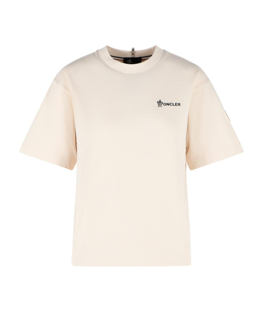 MONCLER GRENOBLE Белая хлопковая футболка, фото 1