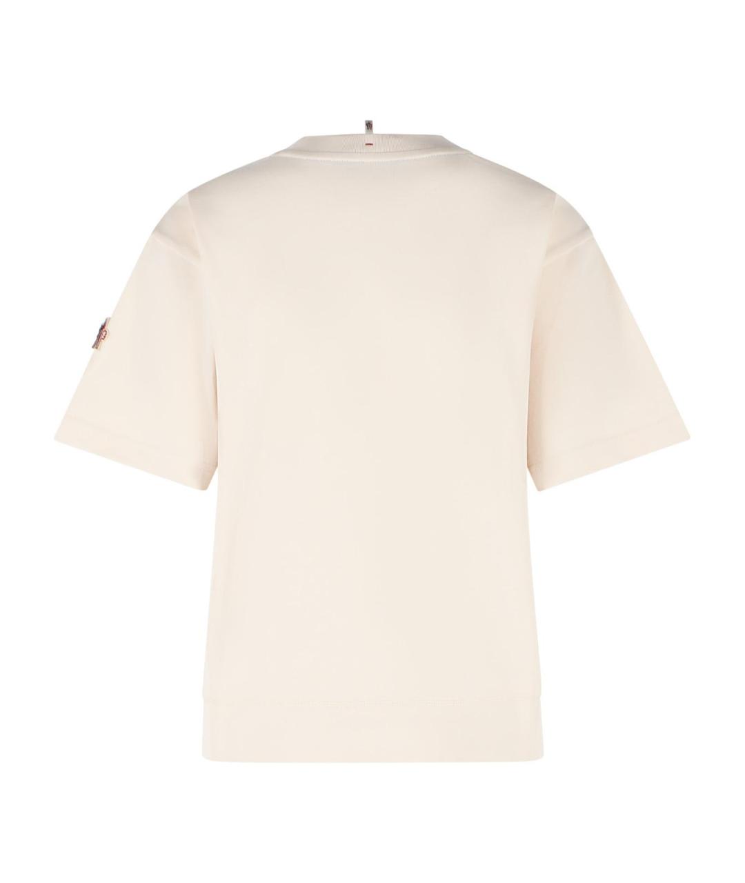 MONCLER GRENOBLE Белая хлопковая футболка, фото 3