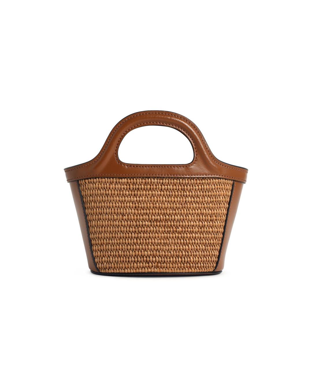 MARNI Коричневая хлопковая сумка тоут, фото 3