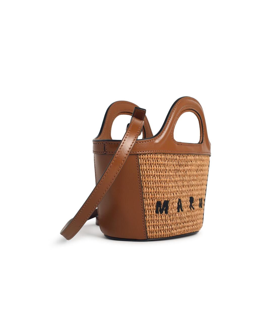 MARNI Коричневая хлопковая сумка тоут, фото 2