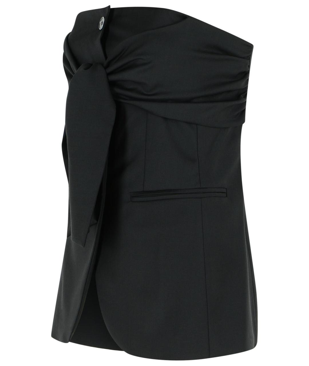 MAX MARA Черная шерстяная блузы, фото 2