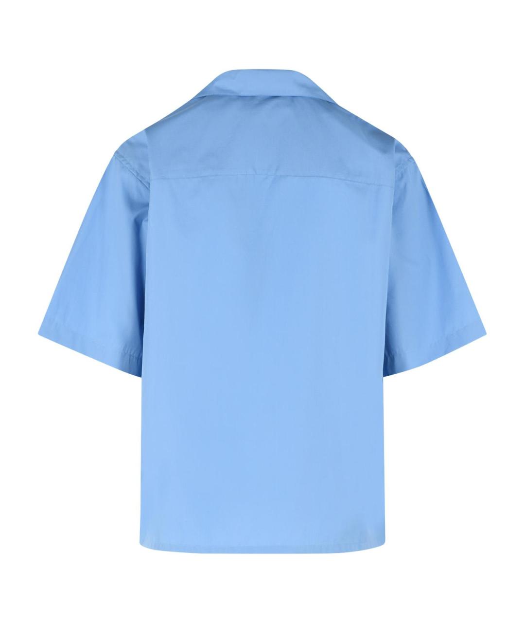 MARNI Голубая хлопковая кэжуал рубашка, фото 3