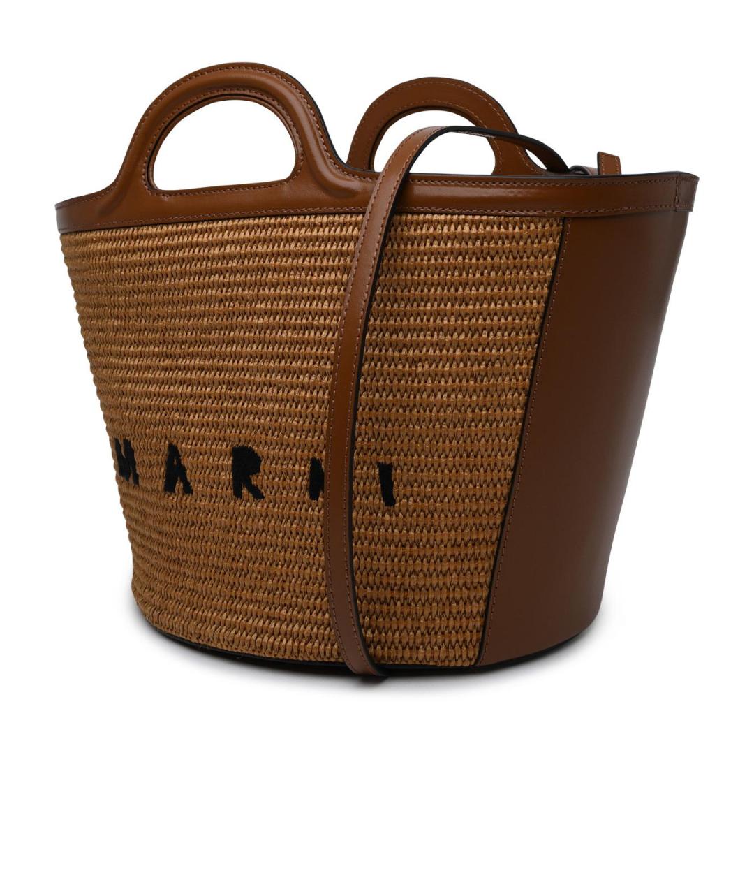 MARNI Коричневая хлопковая сумка тоут, фото 2