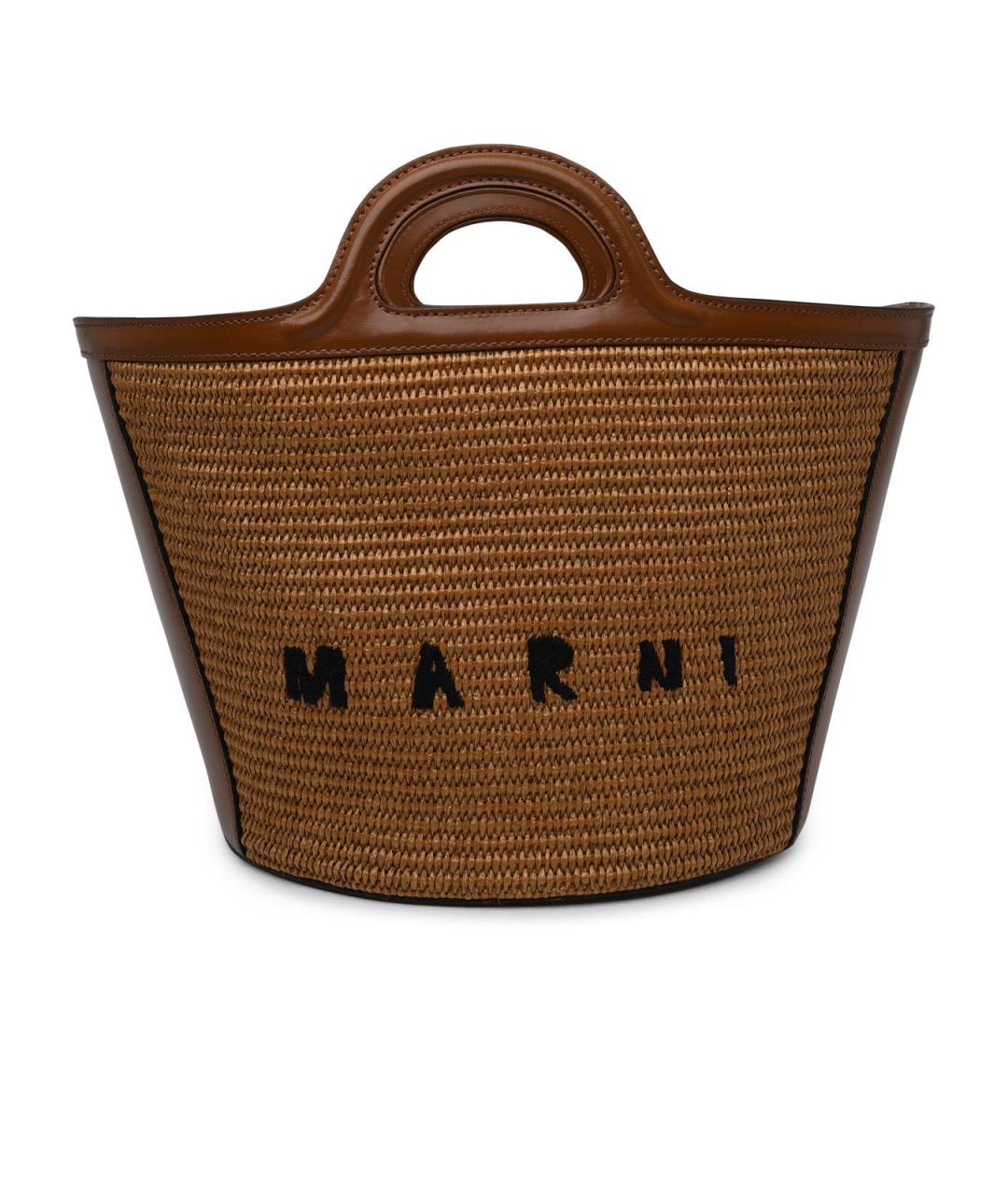 MARNI Коричневая хлопковая сумка тоут, фото 1