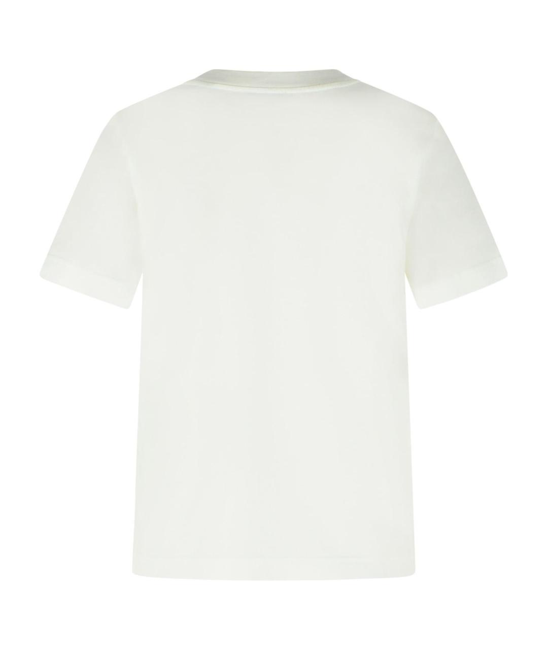 BURBERRY Белая хлопковая футболка, фото 3